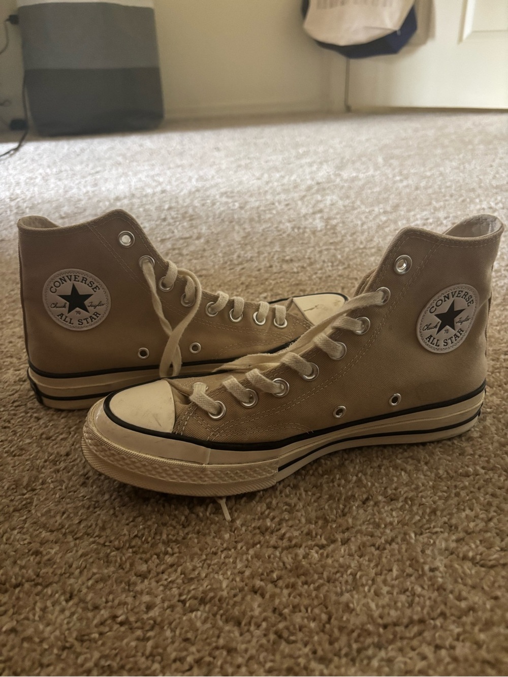 Converse High Top Sneakers - Beige Canvas